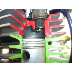 Détail culasse et bougie instrumentée pour Allumage Fictif